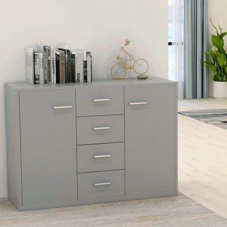 Sideboard Grey 88x30x75 cm Chipboard