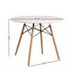 Artiss Dining Table Round White 4 Seater 90CM