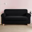 Artiss 2-piece Sofa Cover Elastic Stretch Couch Covers Protector 3 Steater Black