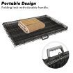 Wire Dog Cage Foldable Crate Kennel 24 inches with Tray + Cushion Mat Combo