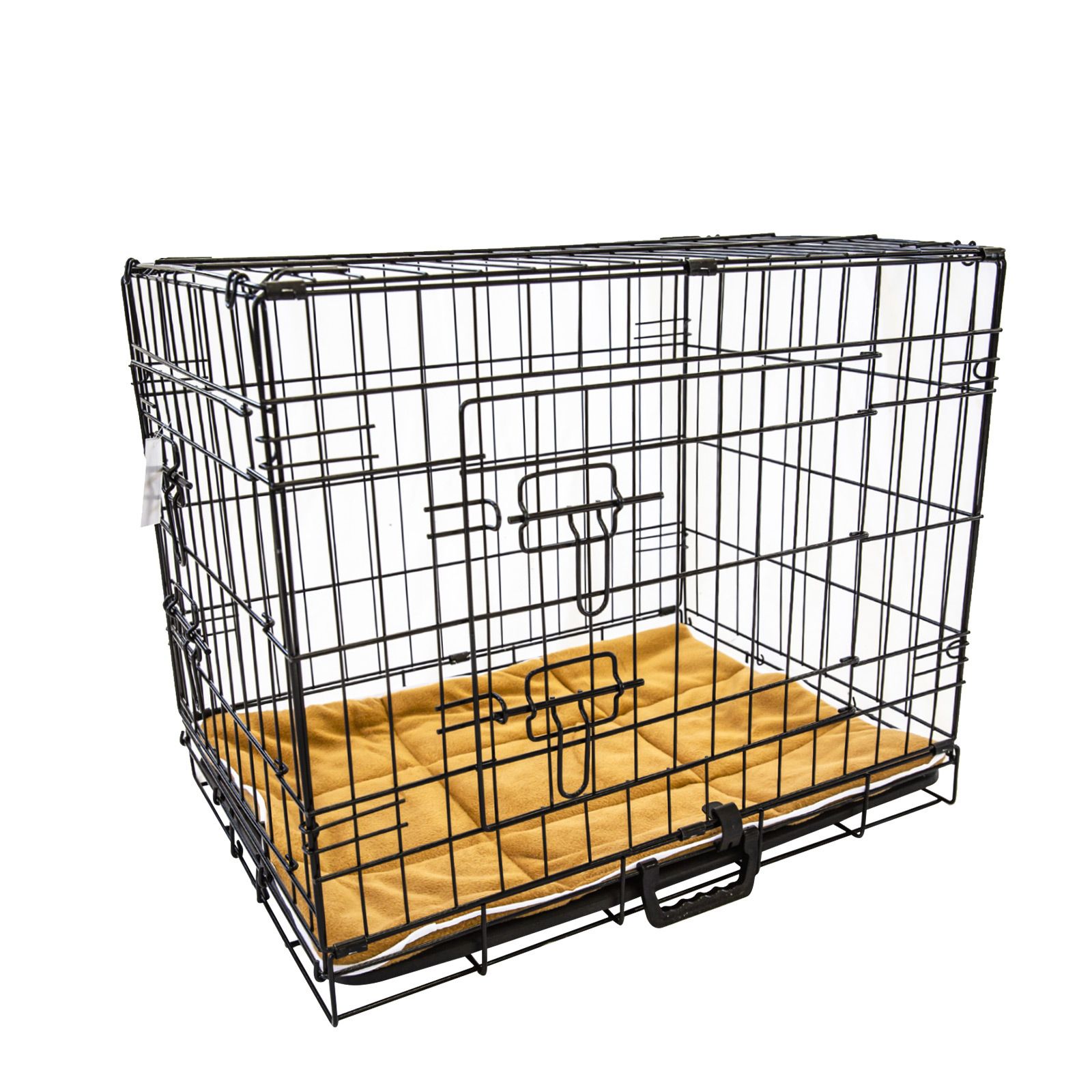 Wire Dog Cage Foldable Crate Kennel 42 inches with Tray + Cushion Mat Combo