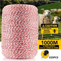 1000M Electric Fence Polywire Electric Fence Wire Rope With 25PCS Insulators