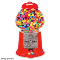 Retro Gumball Dispenser 15" Coin-Operated Machine - Red