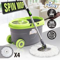 360 Degree Spin Mop & Bucket with Wheels with four Free Mop Heads 