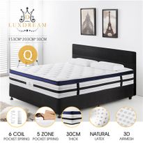 30cm Queen Size Latex Pocket Spring Mattress with Euro Top