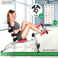 Genki 21 IN 1 Full Body Workout Home Fitness Machine BLACK