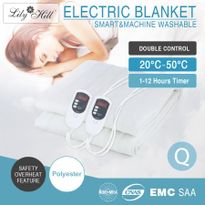 Double Control Electric Blanket Lily Hill - Queen Size
