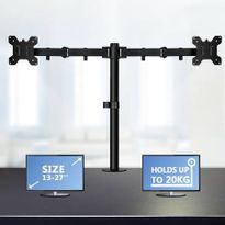 Computer Monitor Desk Mount Bracket Dual LED LCD 2 Arms Holds