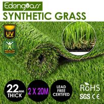 Edengrass 2Mx20M 22mm Artificial Grass Synthetic Turf Fake Lawn
