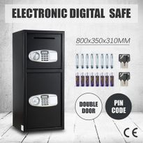 Electronic Double Door Safe Depository Drop Box LCD