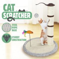 Cat Scratching Pole Tree Pet Climbing Frame Scratcher with Toys 53CM - Grey