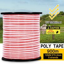 900M Roll Polytape Wire Electric Stainless Steel UV Stabilized Fence Poly Tape for Livestock