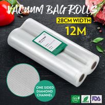 2 Rolls 28cm*600cm Vacuum Sealer Bags Foodsaver Rolls Embossed Bag for Vacuum Sealers
