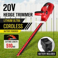 Cordless Hedge Trimmer Handheld Battery Powered Garden Tool W/ Blade Cover