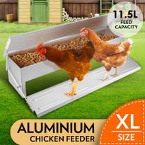 11.5L Automatic Chicken Feeder Poultry Chook Treadle Feeding Trough