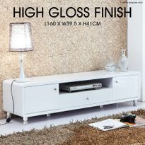 Modern High Gloss TV Stand Cabinet - White