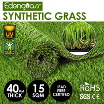 15 SQM 40mm Artificial Grass Synthetic Turf Fake Lawn Flooring 