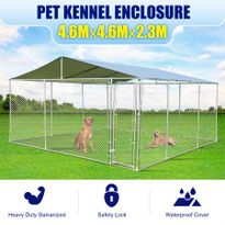 New Dog Kennel Pet Enclosure Outdoor Run Exercise Playpen Fence Cage 4.6 x 4.6 x 2.3m 