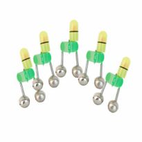 5 PCS Twin Rod Bell Tip Fishing Rod Bells with LED Clip Alarm