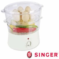 Singer 2-Layer Steam Cooker with Transparent Containers & Timer Function
