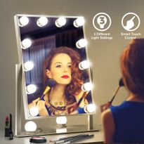 Makeup Mirror 12 LED Lights Maxkon Hollywood Style Vanity Mirror w/Touch Control