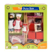 The Busy Box Wooden Cafe Coffee Shop Dolls Play Set