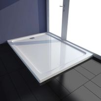 Rectangular ABS Shower Base Tray White 80 x 110 cm