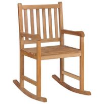 Rocking Chair Solid Teak 58x92.5x106 cm Brown