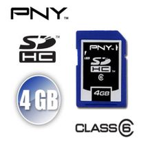 FREE SHIPPING PNY Secure Digital Card 4GB SDHC SD 4 GB 4G Card HiSpeed Class 6