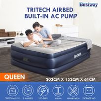 Guests and Camping Comfortable and Soft flocking Guest Beds Blow Up Elevated Raised Airbed for Family Kaibrite Twin Air Bed Mattress Inflatable Bed Mattress With Built-in Pump 200 x150x46cm 