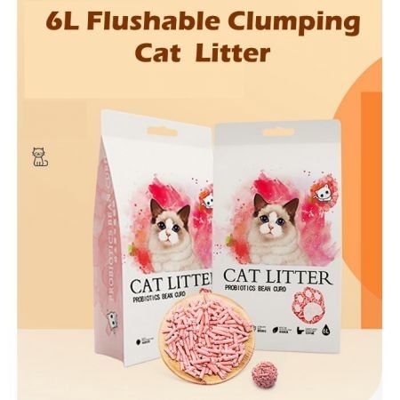 Cat Litter Unscented Lightweight Clumping Tofu 6L