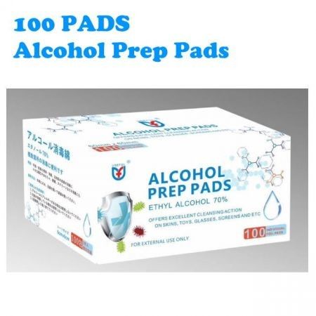 100pcs Disposable Cotton Sterilization Alcohol Wipe Pad First Aid Disinfection~