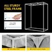 120x60x150cm Hydroponic Grow Tent Reflective 1680D Oxford w/ Observation Window and Floor Tray