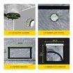120x60x150cm Hydroponic Grow Tent Reflective 1680D Oxford w/ Observation Window and Floor Tray