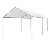 Carports 3m x6m Carport Kits Gazebo Canopy Tent Cover Metal Garden Shed White