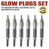 6pcs Glow Plugs FIT Nissan Patrol GQ Diesel 6cyl/ Maverick DA 88-99
