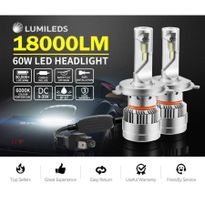 2x H4 9003 60W Philips LED Headlight KIT 18000LM HIGH LOW Beam Replace Halogen Xenon