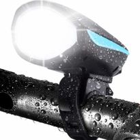 Bike Light with Loud Bike Horn, Rechargeable Bicycle Light Waterproof Cycling Lights, Bicycle Light Front with Loud Sound Siren, 3 Lighting Modes