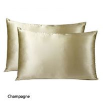 MULBERRY SILK PILLOW CASE TWIN PACK - SIZE: 51X76CM - CHAMPAGNE