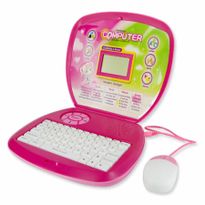 Children's Fun Educational Learning Laptop Computer in Pink - 20221E