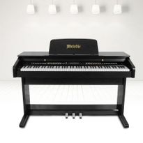 MELODIC 100 Rhythms 88 Standard Touch Response Keys 3 Pedals Digital Piano- Black