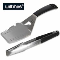 Ben O'Donoghue with Wiltshire Precision Stainless Steel BBQ Pack Spatula + Tongs - 52062