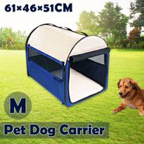 Medium Sized 61cm Long Portable Pet Carrier/House/Cage with Carrying Handle - Blue