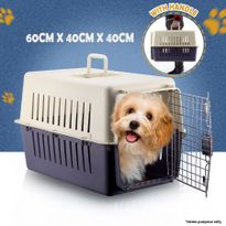 Portable Dog/Cat Pet Carrier Travel Cage with Front Door - 60 x 40cm