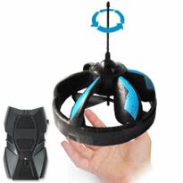 UFO Hovercraft Flying Toy with Lights - Battery Powered - Black and Blue