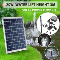 Shogun 20W Solar Power Water Feature Pump Kit with Timer & LED Lights