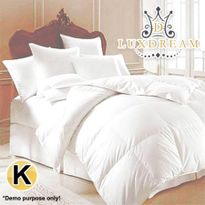 Goose Feather Quilt / Topper King Size - White
