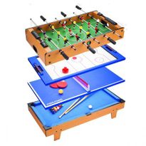 4-in-1 Table Tennis / Air Hockey / Pool / Foosball / Table Soccer Games Table