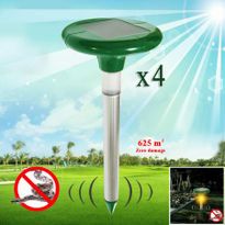 Solar Powered Snake Repellent with LED Light - Set of 4