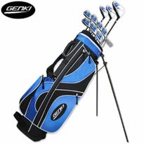 Genki Mens Right Hand Golf Club Set with Golf Stand Bag - Blue
